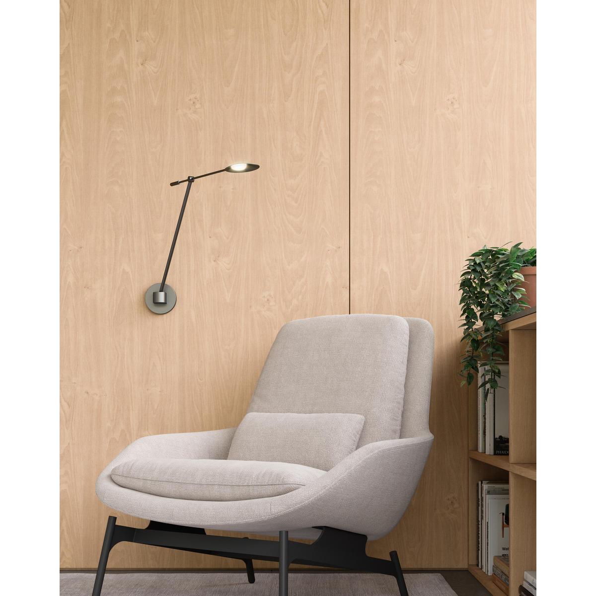 Kuzco Lighting WS90101-BK Rotaire 38-in LED Wall Sconce, UL Damp Rated, Black