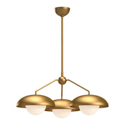 Alora Mood Lighting CH522328AGOP Chandeliers, Aged Gold/Opal Matte Glass