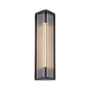 ALORA Lighting WV339112 Wall/Vanity Light Fixture, LED, Ribbed Glass, Urban Bronze