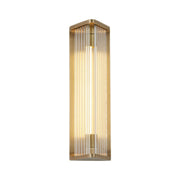 ALORA Lighting Sabre WV339112VBCR Wall/Vanity Lights, Ribbed Glass/Vintage Brass