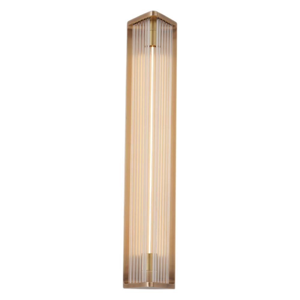 ALORA Lighting Sabre WV339123VBCR Vanity Light Fixture, UL Damp Rated, Vintage Brass