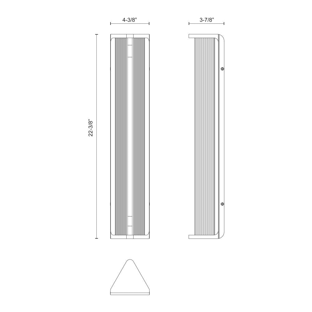 ALORA Lighting WV339123PNCR Vanity Light Fixture, UL Damp Rated, Polished Nickel/Ribbed Glass