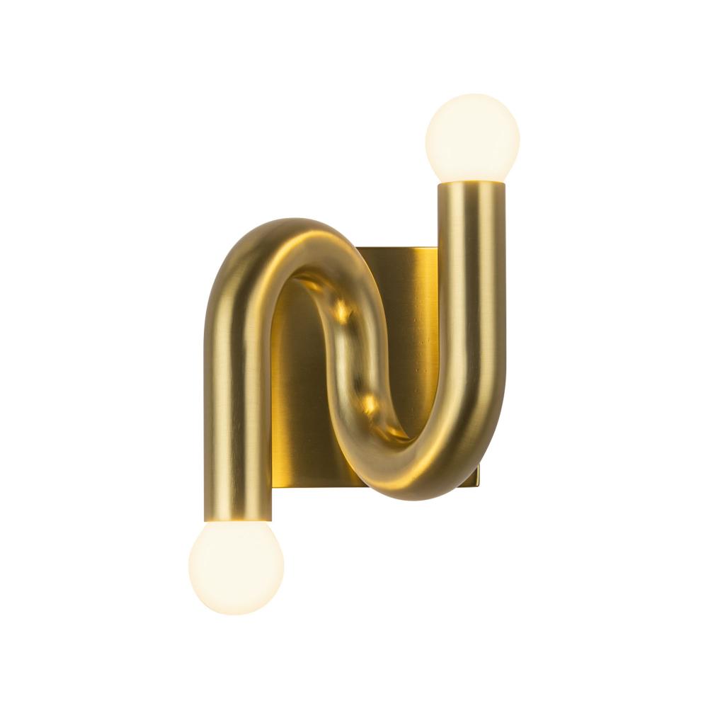 ALORA MOOD Lighting WV420206BG Wall Vanity Light Fixture, UL Damp Rated, Brushed Gold