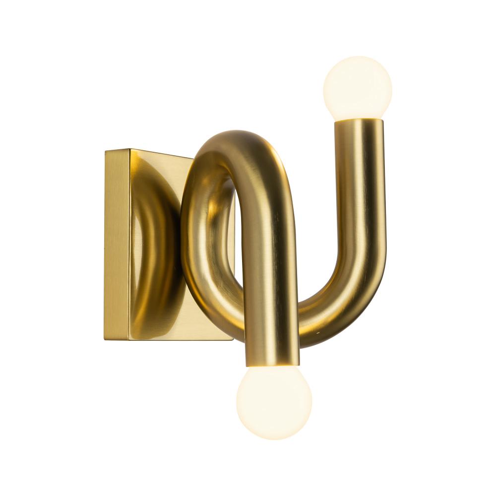 ALORA MOOD Lighting WV420206BG Wall Vanity Light Fixture, UL Damp Rated, Brushed Gold
