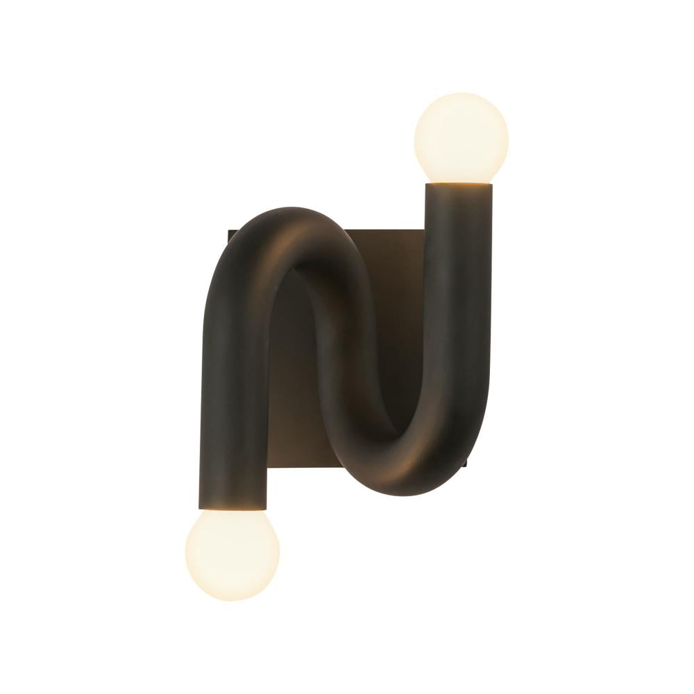 Alora Mood Lighting WV420206MB Wall Vanity Lights, 6-in Socket, Matte Black