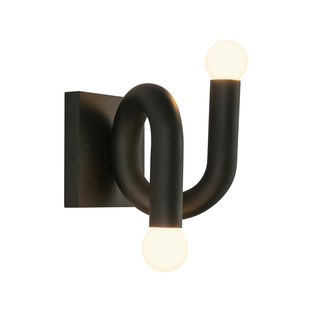 Alora Mood Lighting WV420206MB Wall Vanity Lights, 6-in Socket, Matte Black