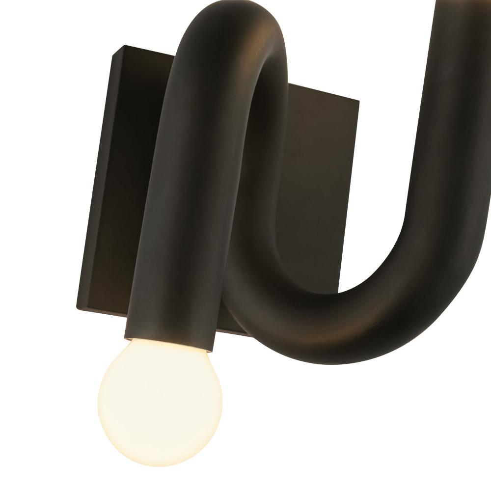 Alora Mood Lighting WV420206MB Wall Vanity Lights, 6-in Socket, Matte Black