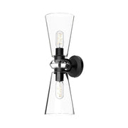 ALORA MOOD Lighting WV570221MBCL Wall/Vanity Light Fixture, UL Damp Rated, Matte Black