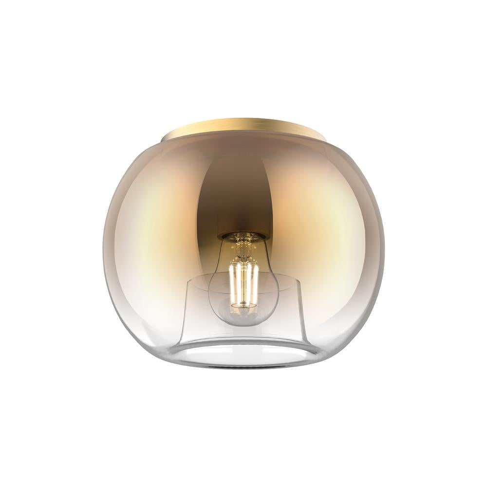 Kuzco Samar FM57508-BG/CP Flush Mount, 1 Light, Brushed Gold/Copper