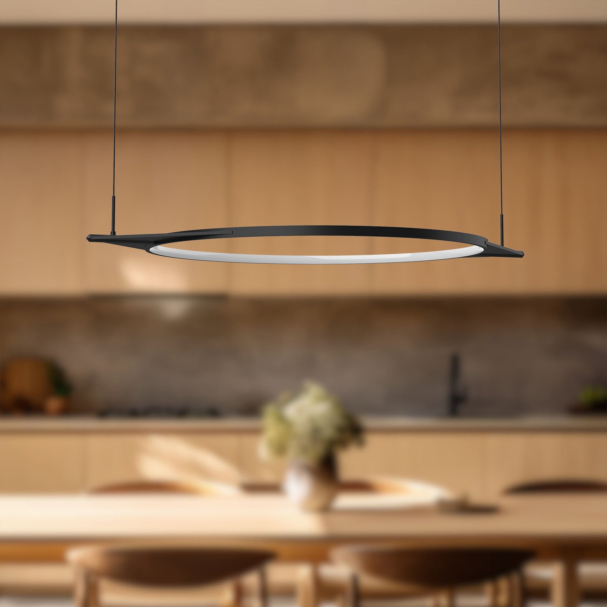 Kuzco PD84436-BK-UNV Pendant Light Fixture, Adjustable, Black