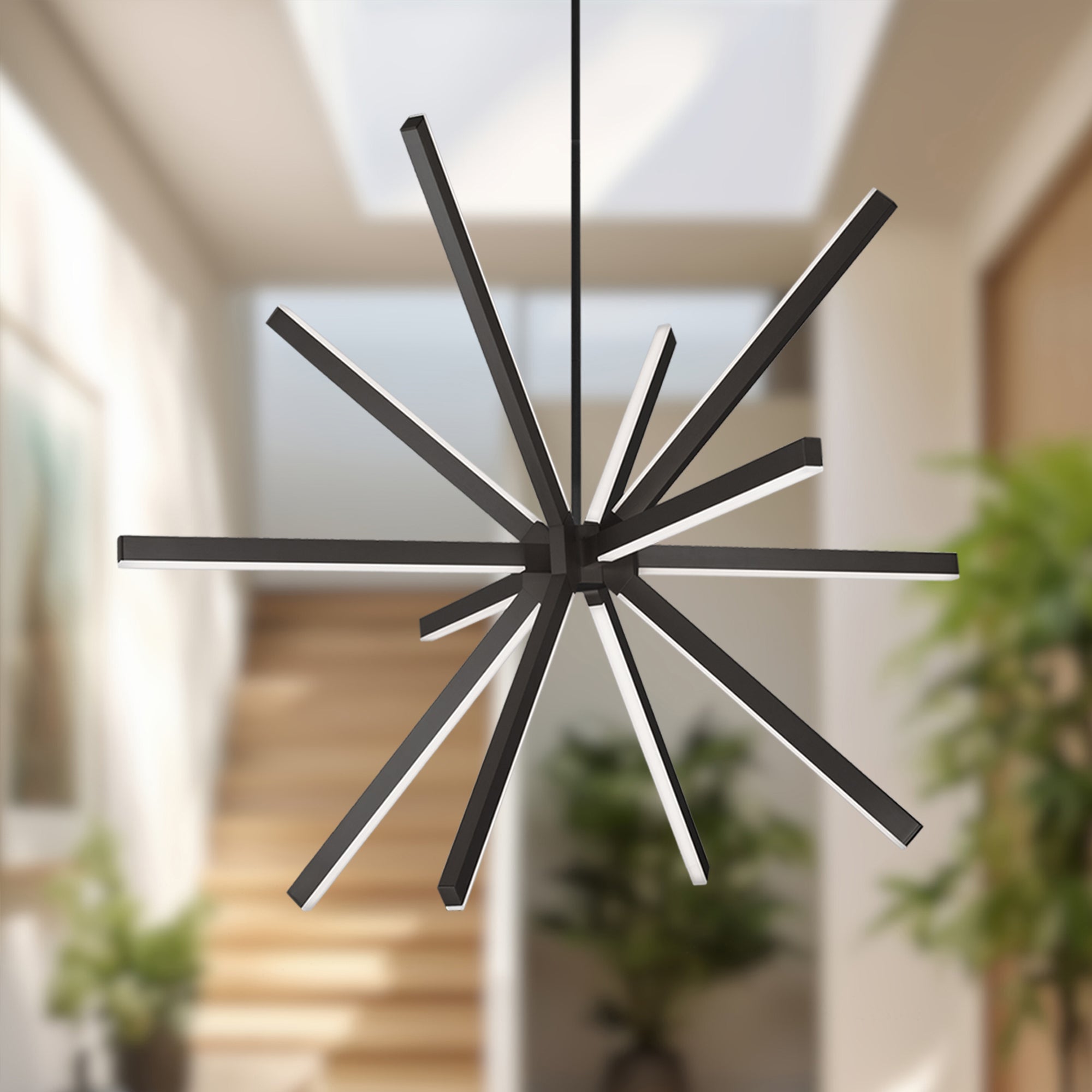 Kuzco Lighting CH14348 Black LED Chandelier, 48W Watt, Contemporary, Black