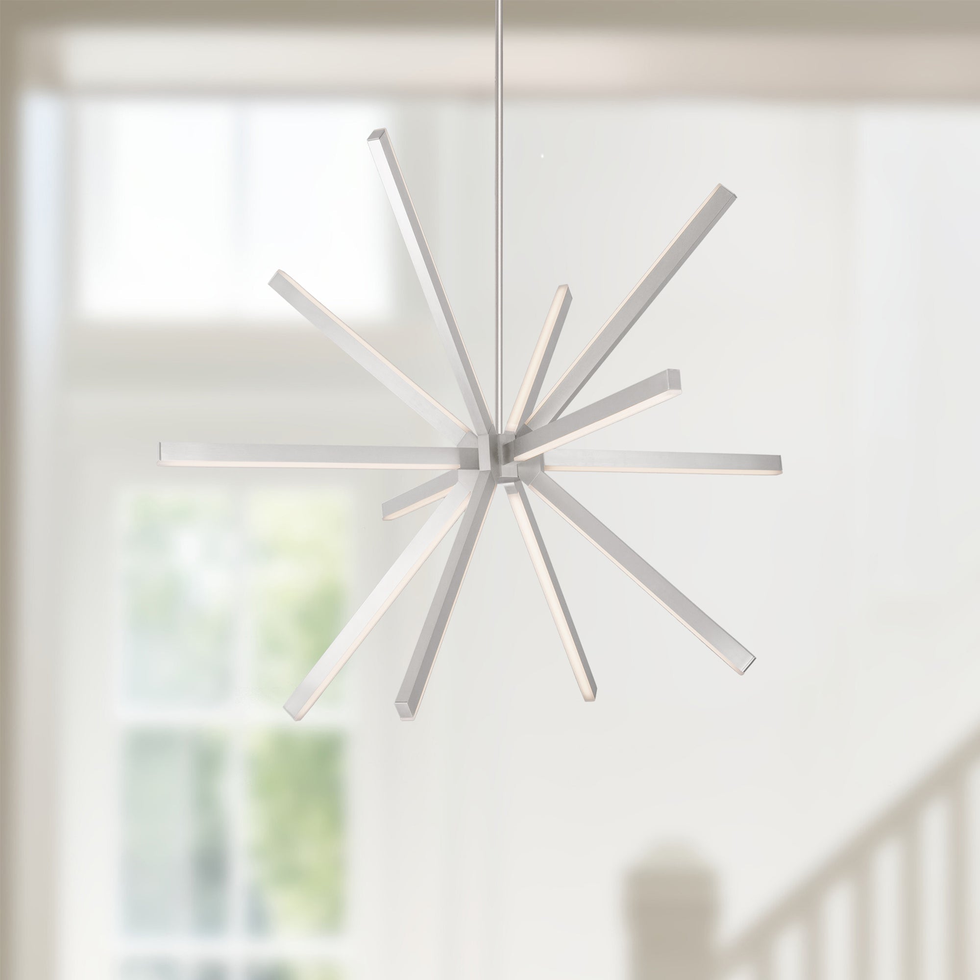 Kuzco Lighting CH14356-BN-UNV Led Chandeliers, Contemporary, Brushed Nickel
