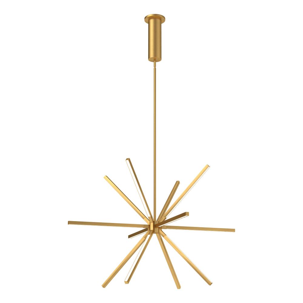 Kuzco CH14232-BG Sirius Minor 32-in LED Chandelier, UL Listed, Brushed Gold