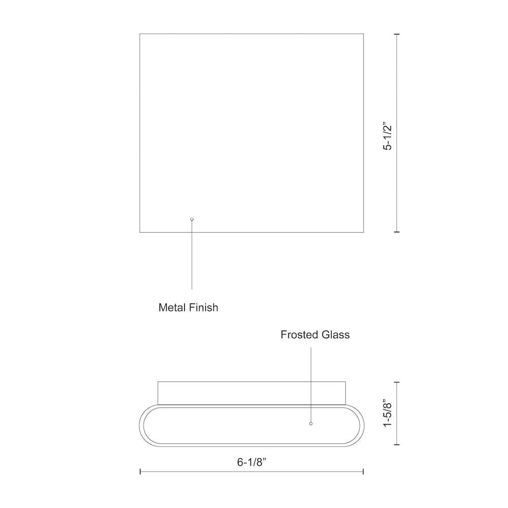 Kuzco Lighting AT6506-BN-UNV Wall Light Fixture, UL Damp Rated, Brushed Nickel