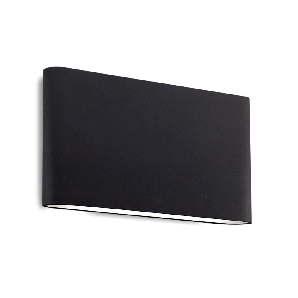 Kuzco Lighting AT68010-BK Slate 10-in Black LED All-terior Wall Light Fixture, UL Damp Rated, Black