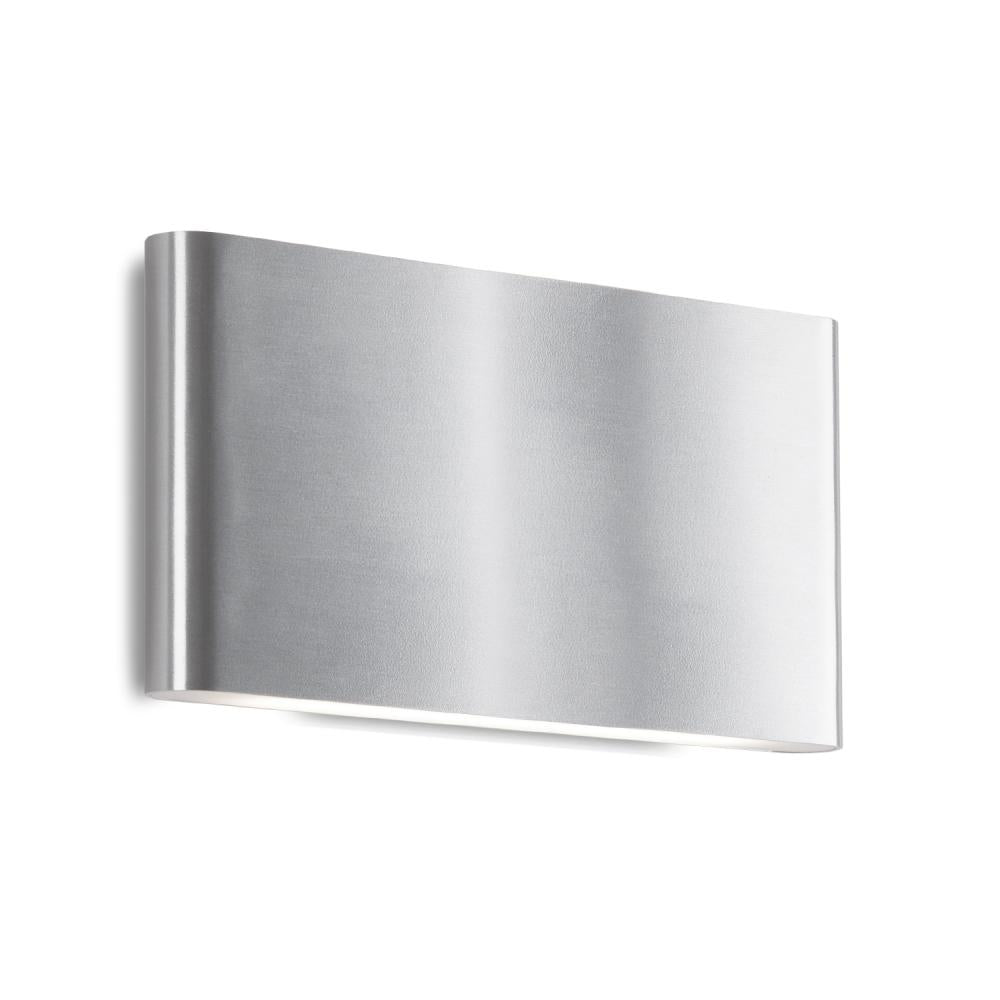 Kuzco Slate AT68010-BN All-terior Wall Light Fixture, UL Damp Rated, Brushed Nickel