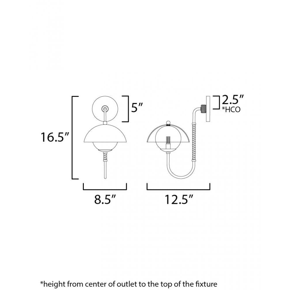 Studio M CHAPEAU SM21300SBR Sconce Traditional - Satin Brass