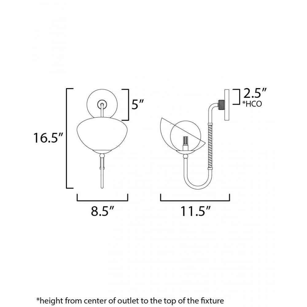 Studio M CHAPEAU SM21301SBR Sconce Traditional - Satin Brass
