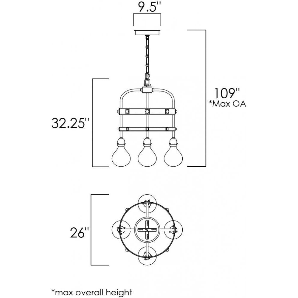 Studio M NAPA SM23454MLBS Pendant Traditional - Blacksmith