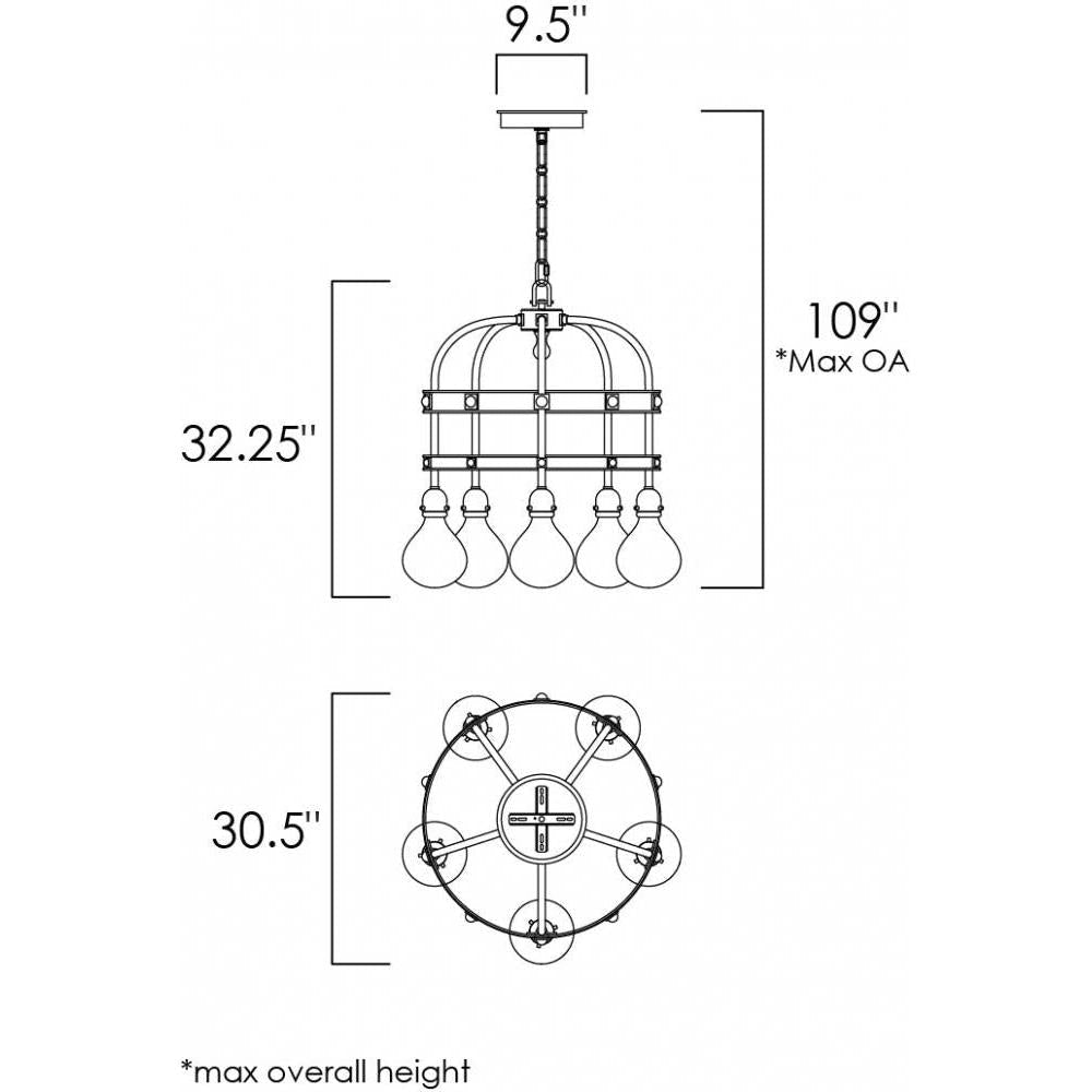 Studio M NAPA SM23456CLBS Pendant - Blacksmith