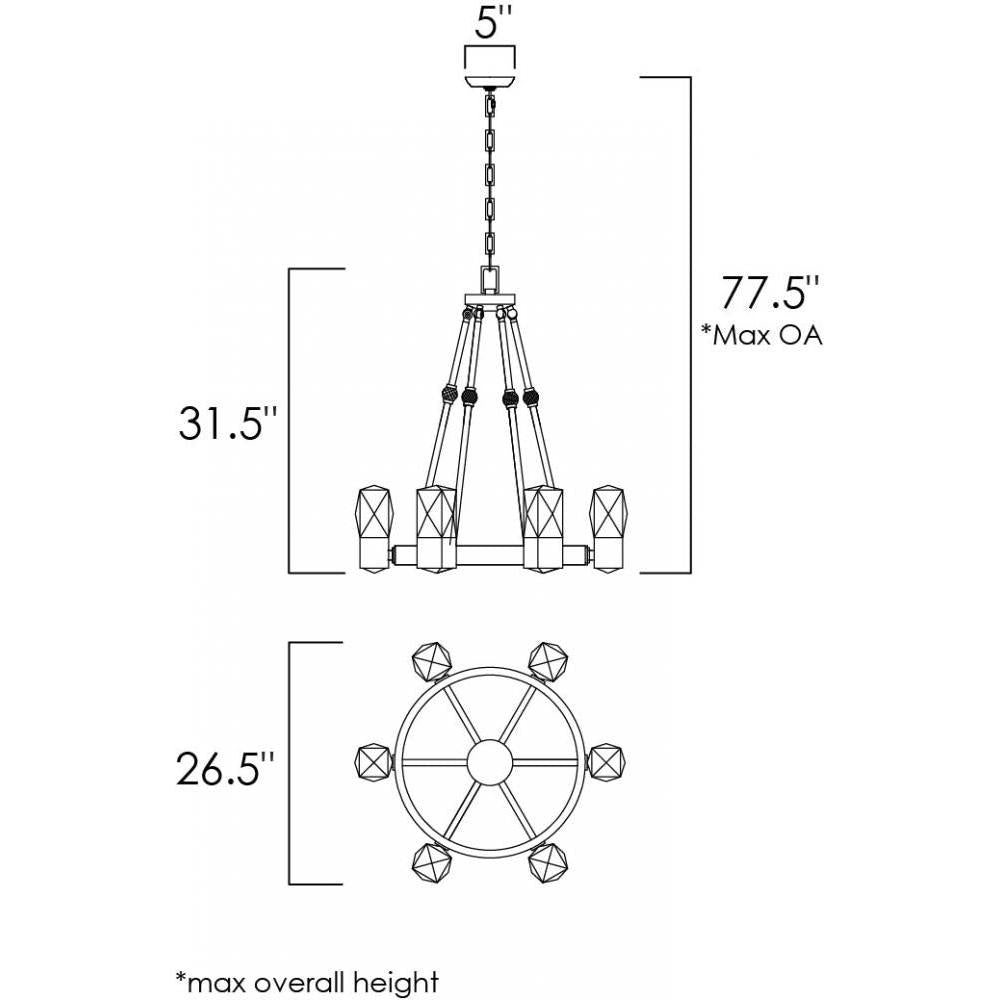 Studio M EMPIRE SM23645BCFG Chandelier - Polished Gold