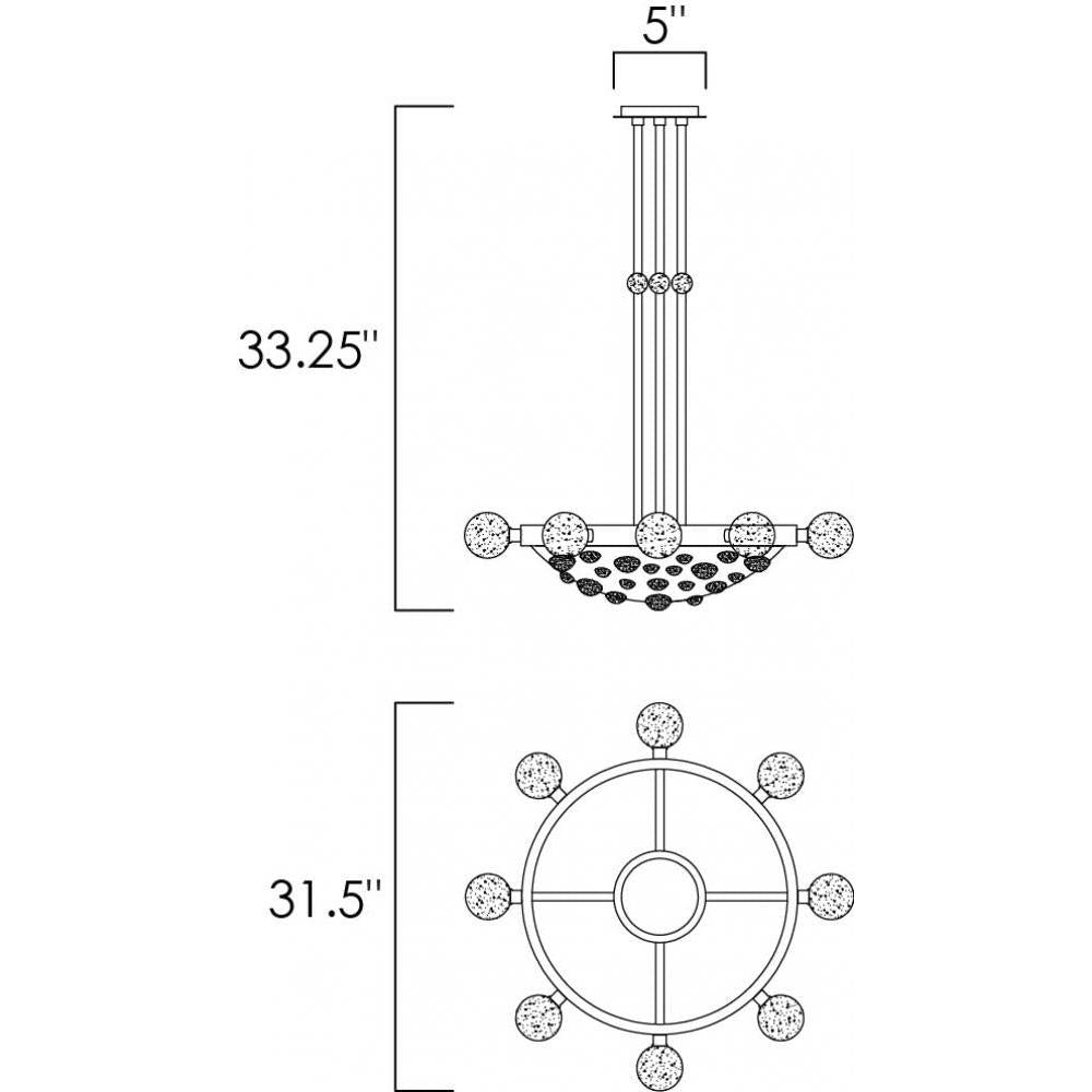 Studio M COSMO SM23743BGPS Chandelier Traditional - Plated Silver