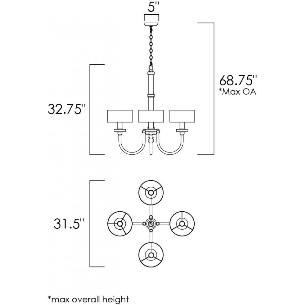 Studio M MANHATTAN SM23754BTPS Chandelier Traditional - Plated Silver