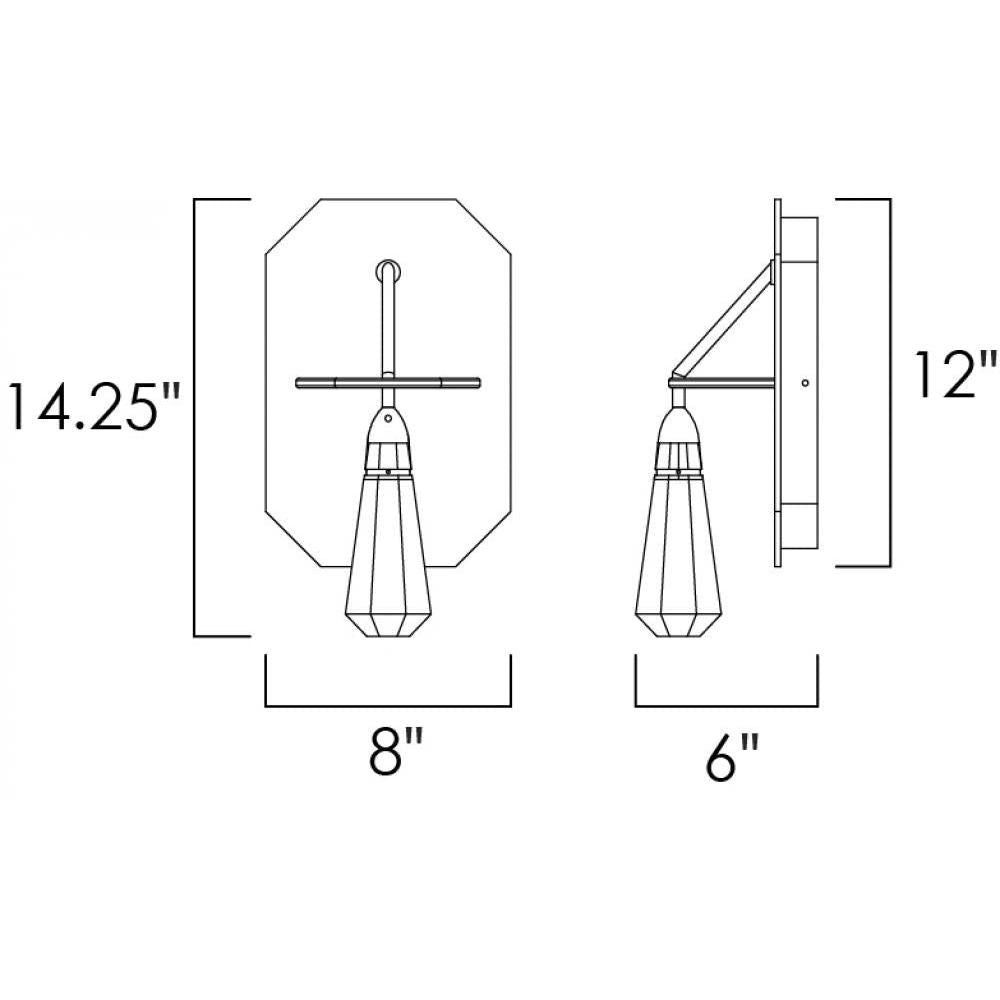 Studio M 10 CARAT SM23781BCSNSBR Sconce Traditional - Satin Nickel Satin Brass