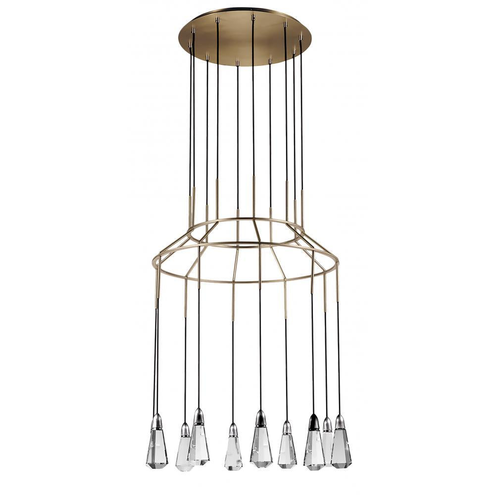 Studio M 10 CARAT SM23785BCSNSBR Chandelier Traditional - Satin Nickel Satin Brass