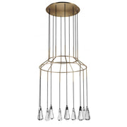 Studio M 10 CARAT SM23785BCSNSBR Chandelier Traditional - Satin Nickel Satin Brass