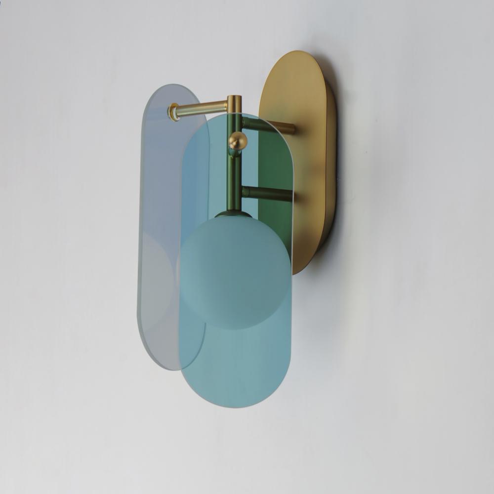 Studio M MEGALITH - GLASS SM24810DCNAB Sconce - Natural Aged Brass