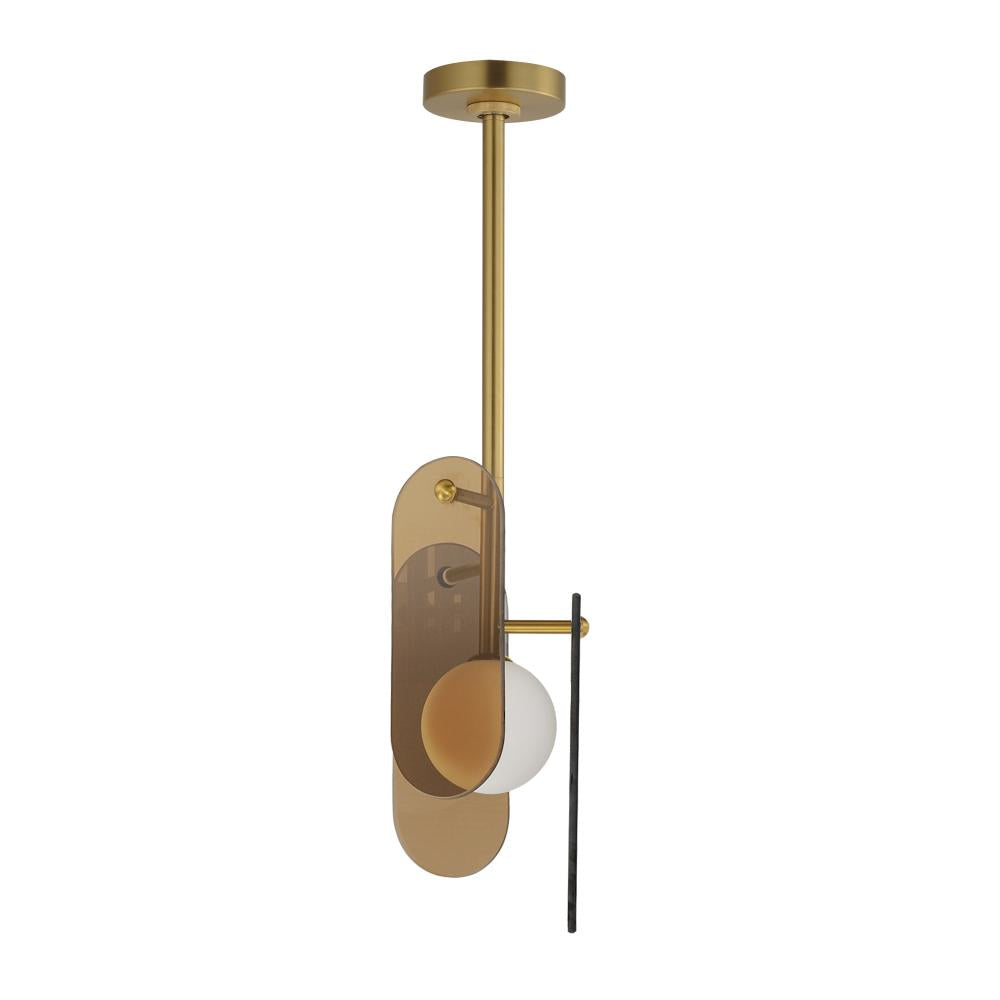 Studio M MEGALITH - GLASS SM24811AMNAB Pendant - Natural Aged Brass