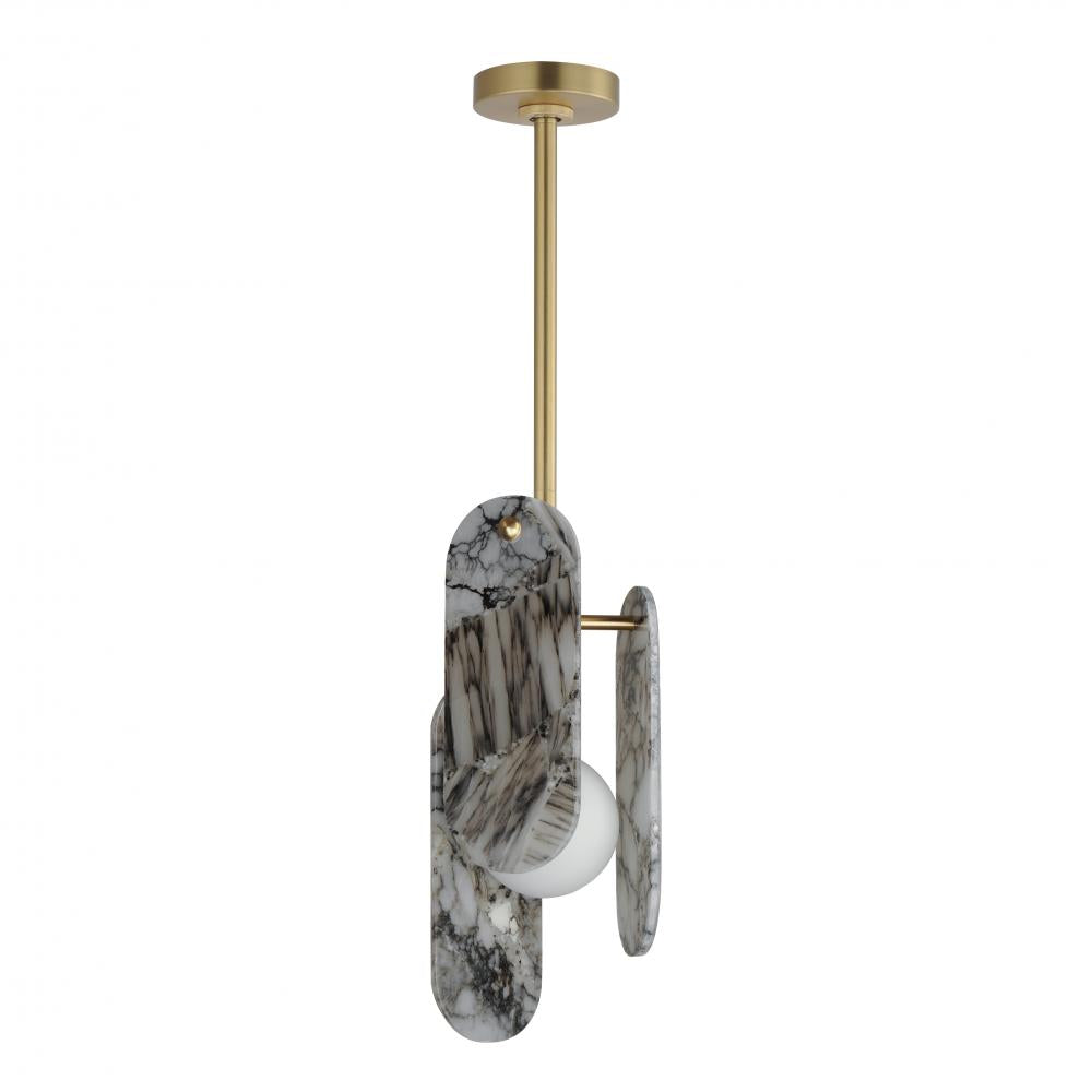 Studio M MEGALITH - STONE SM24811ARYNAB Pendant - Natural Aged Brass