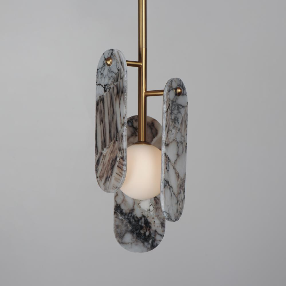 Studio M MEGALITH - STONE SM24811ARYNAB Pendant - Natural Aged Brass