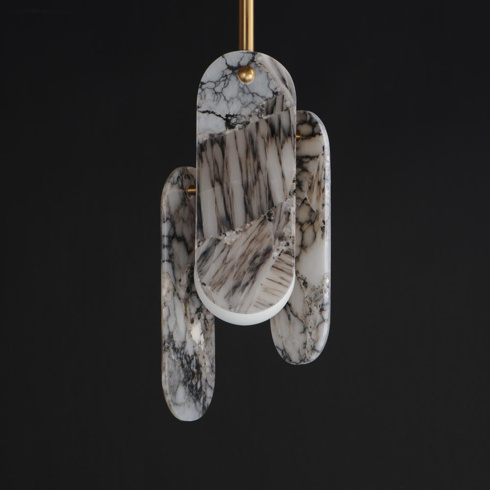 Studio M MEGALITH - STONE SM24811ARYNAB Pendant - Natural Aged Brass