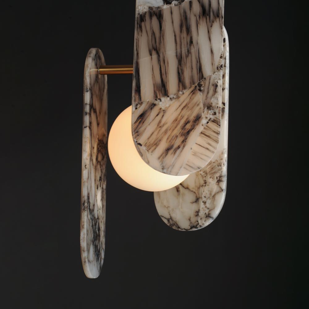 Studio M MEGALITH - STONE SM24811ARYNAB Pendant - Natural Aged Brass