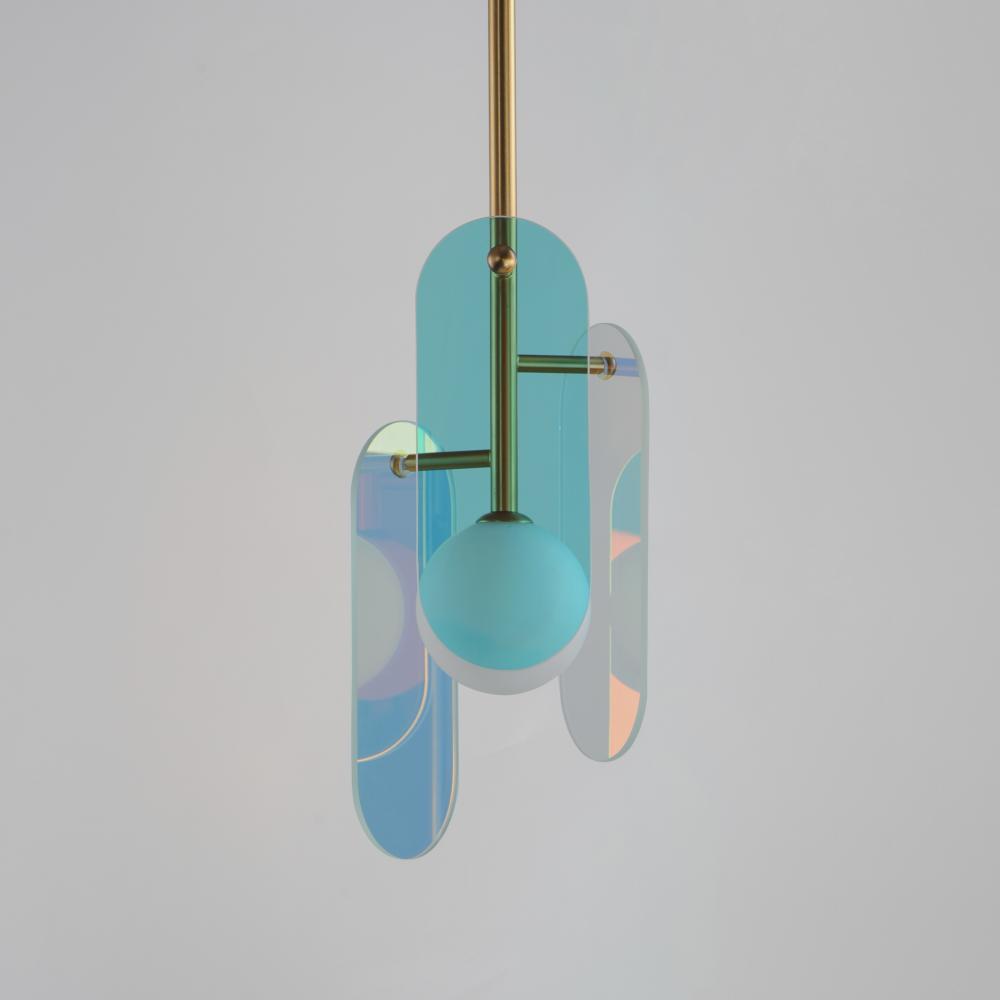 Studio M MEGALITH - GLASS SM24811DCNAB Pendant - Natural Aged Brass
