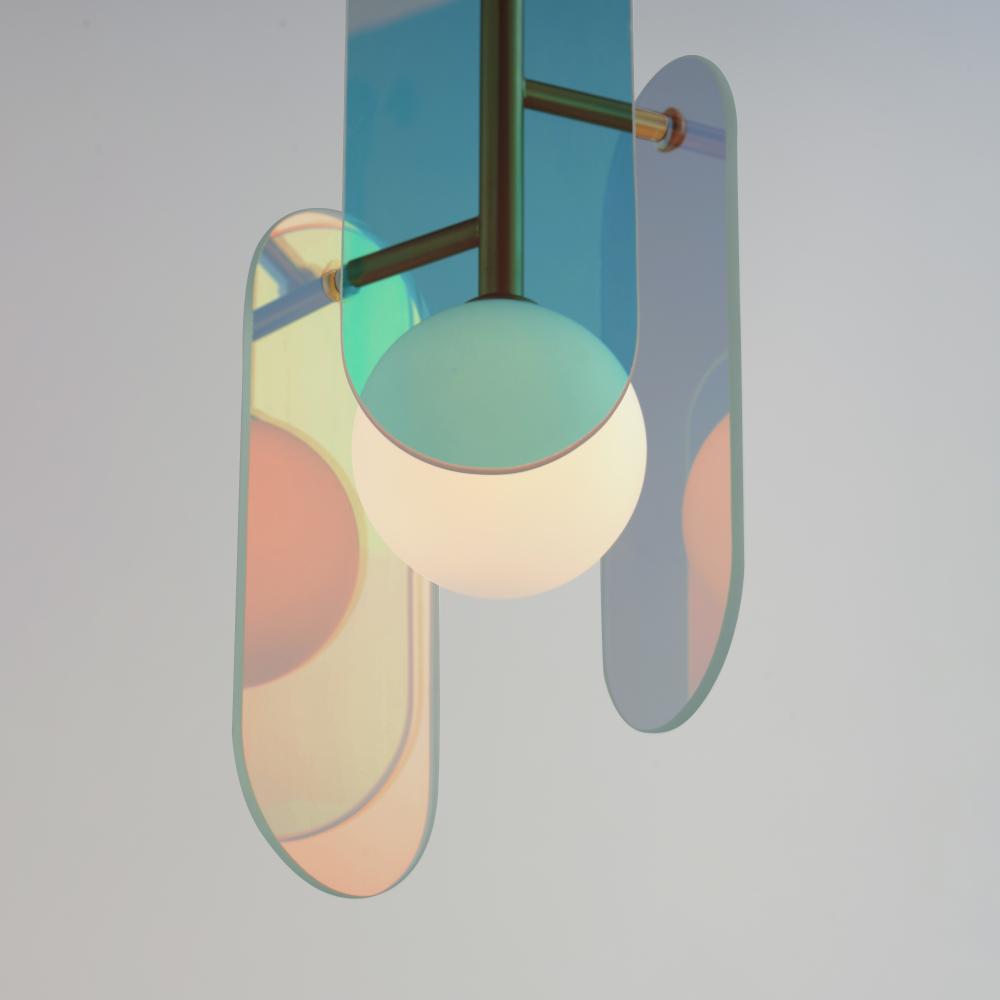 Studio M MEGALITH - GLASS SM24811DCNAB Pendant - Natural Aged Brass