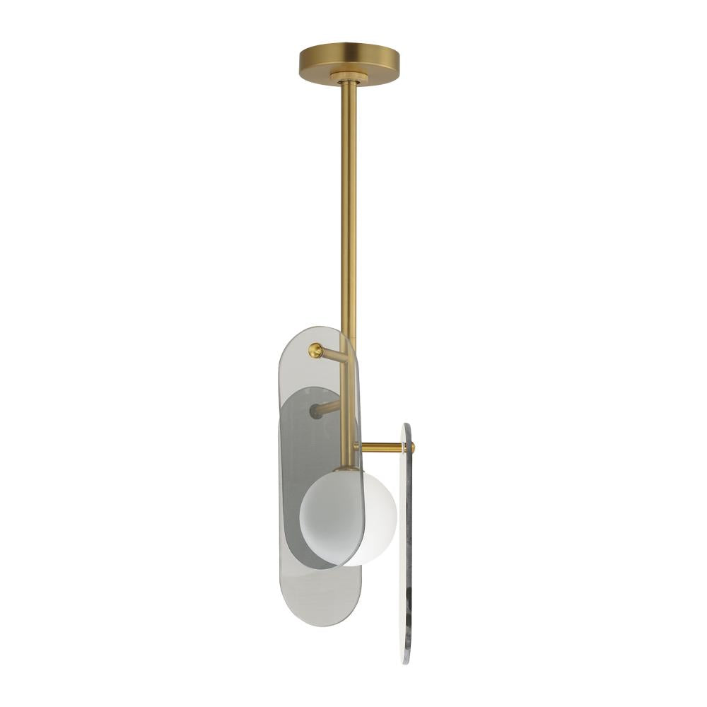 Studio M MEGALITH - GLASS SM24811MSKNAB Pendant - Natural Aged Brass