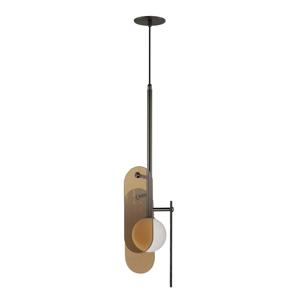 Studio M MEGALITH - GLASS SM24812AMGM Pendant - Gunmetal