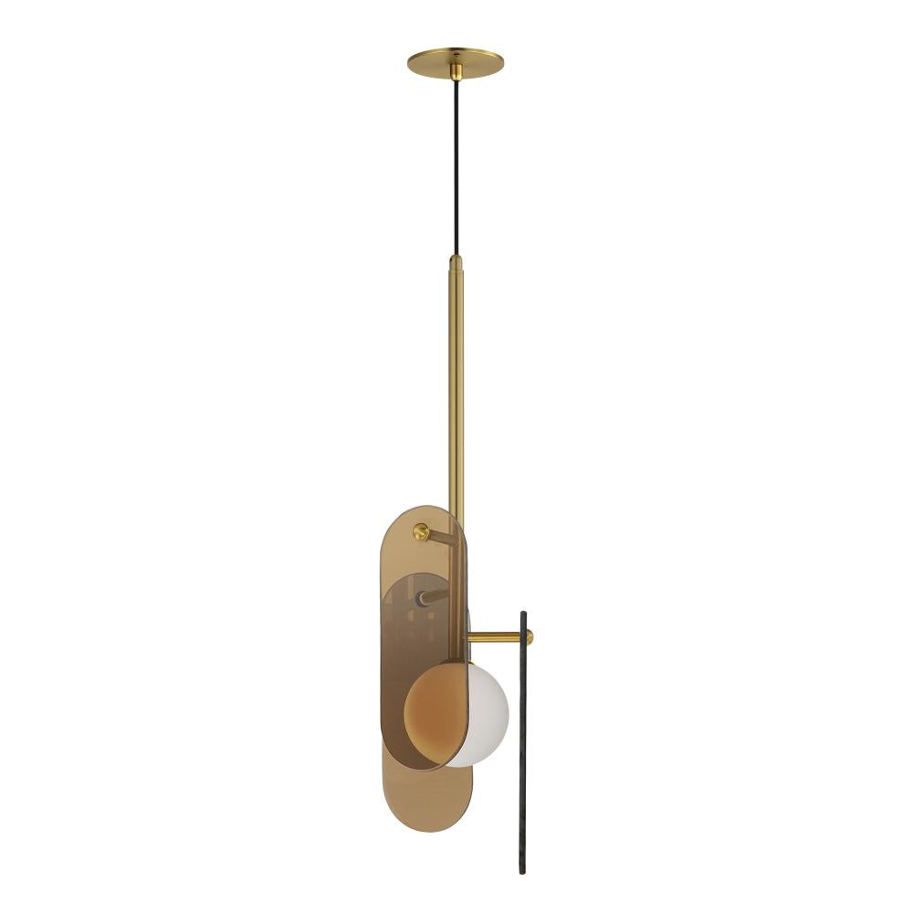 Studio M MEGALITH - GLASS SM24812AMNAB Pendant - Natural Aged Brass