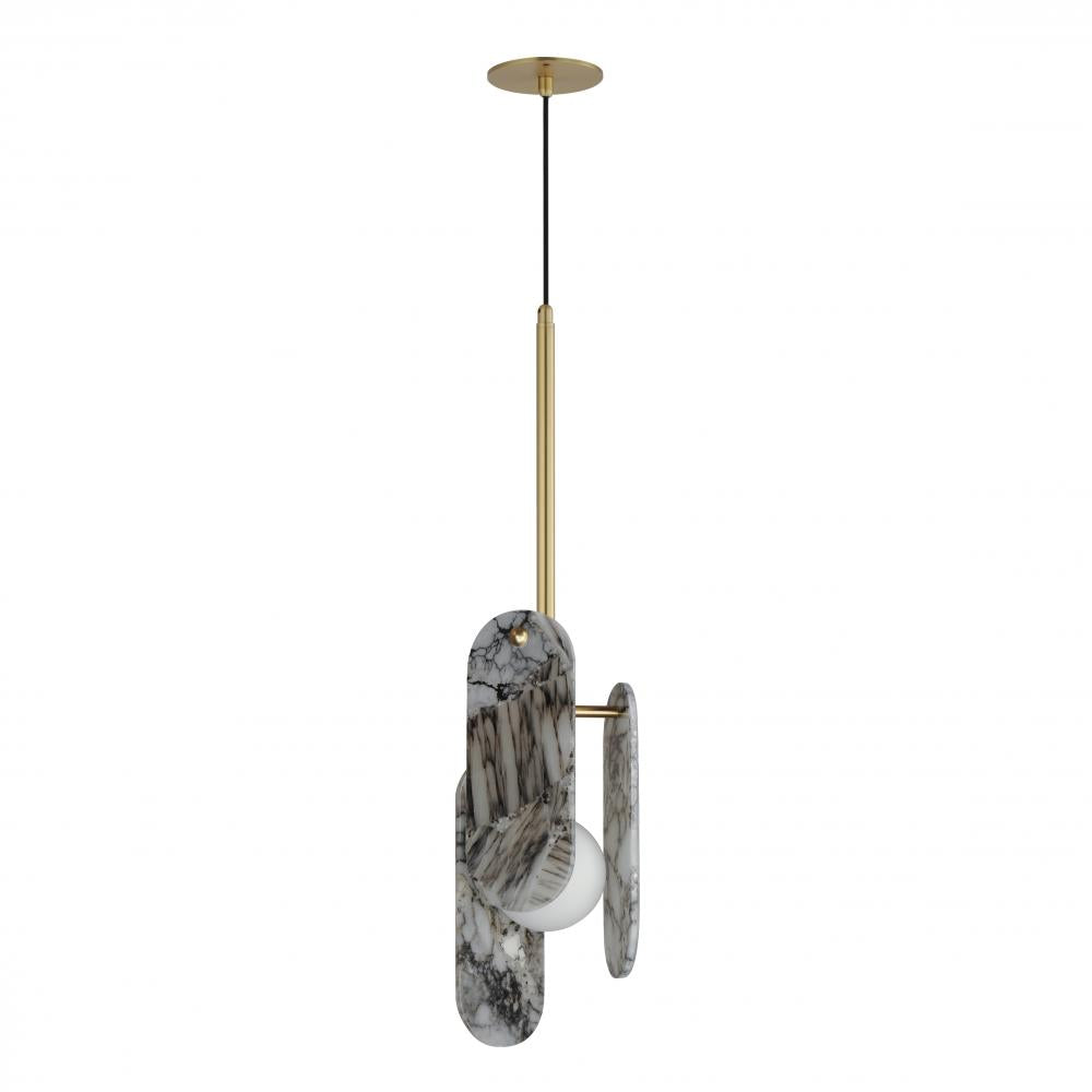 Studio M MEGALITH - STONE SM24812ARYNAB Pendant - Natural Aged Brass