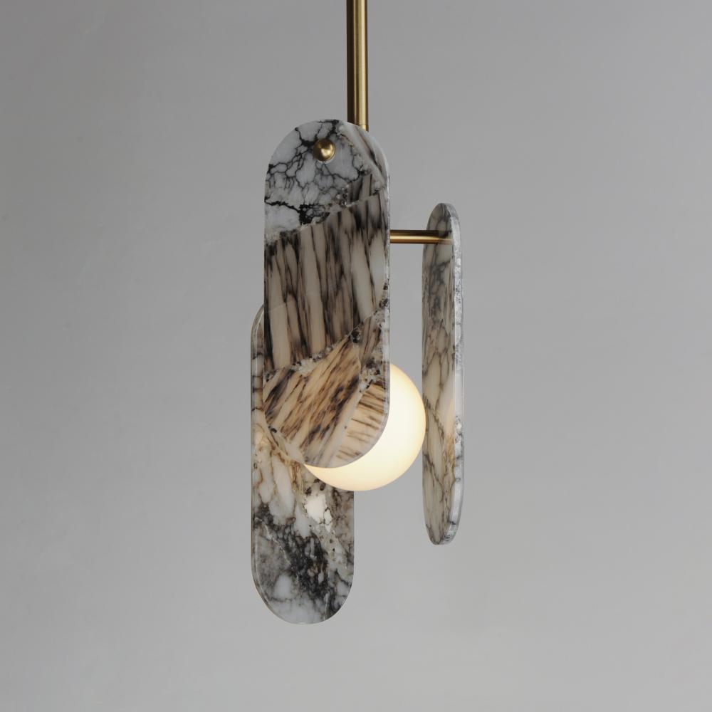 Studio M MEGALITH - STONE SM24812ARYNAB Pendant - Natural Aged Brass