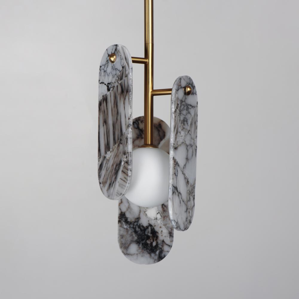 Studio M MEGALITH - STONE SM24812ARYNAB Pendant - Natural Aged Brass