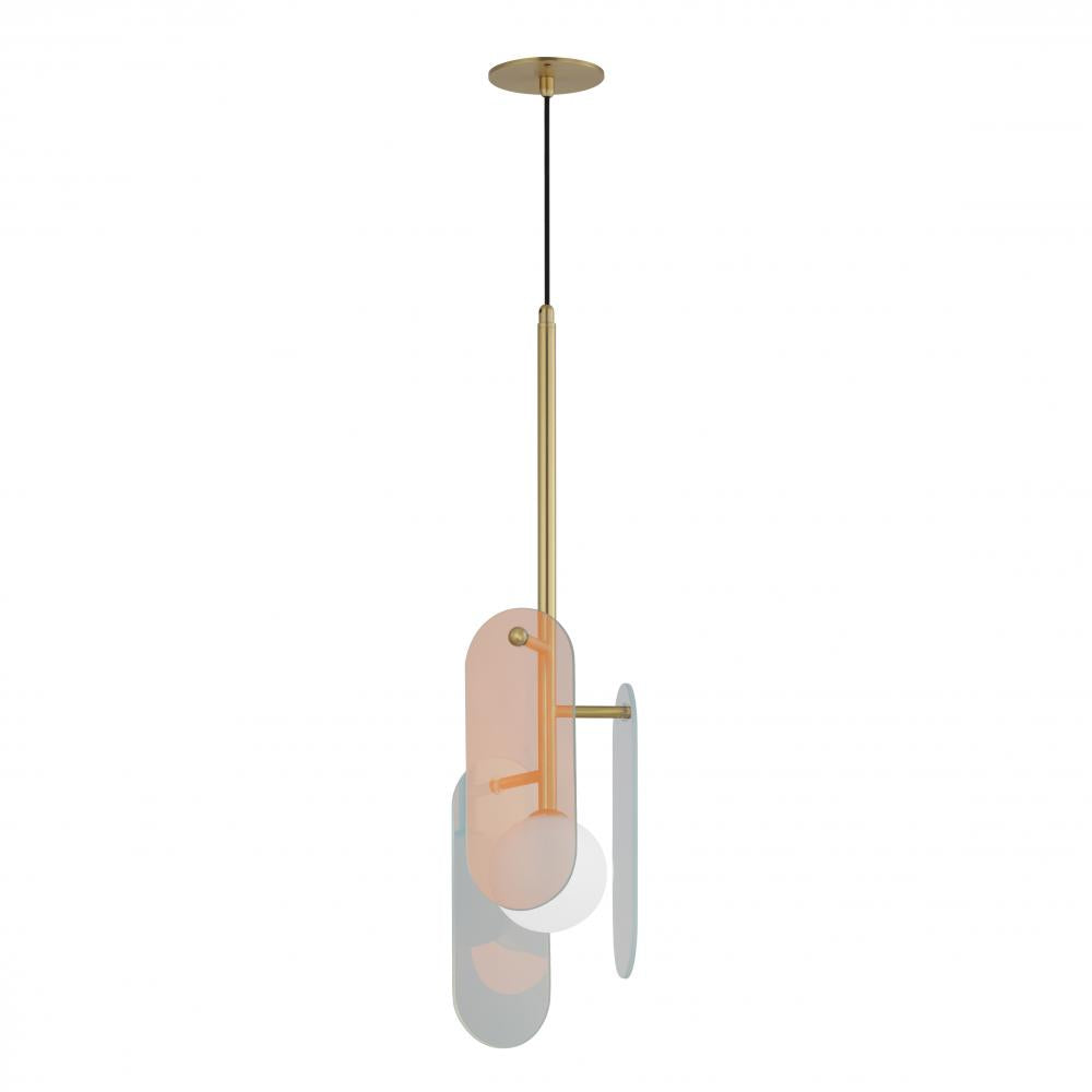 Studio M MEGALITH - GLASS SM24812DCNAB Pendant - Natural Aged Brass