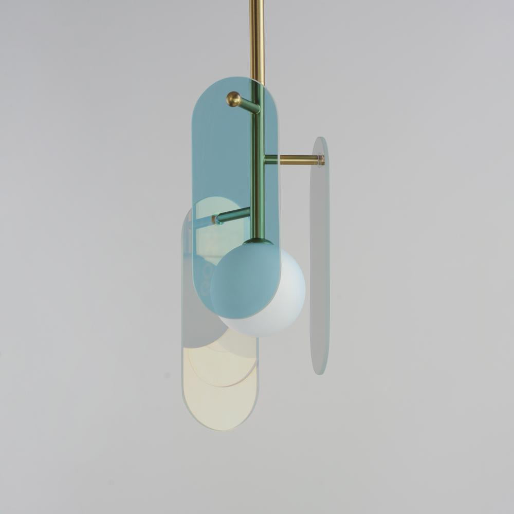 Studio M MEGALITH - GLASS SM24812DCNAB Pendant - Natural Aged Brass