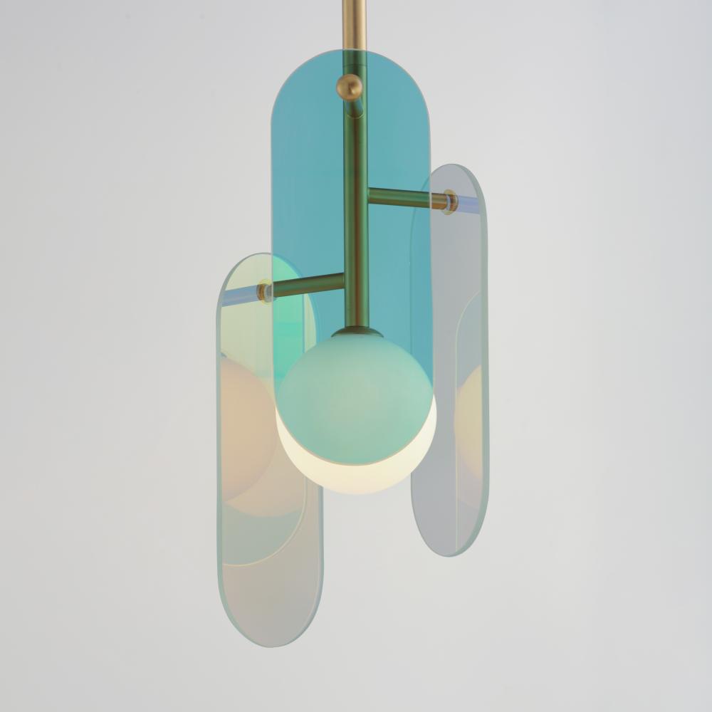 Studio M MEGALITH - GLASS SM24812DCNAB Pendant - Natural Aged Brass