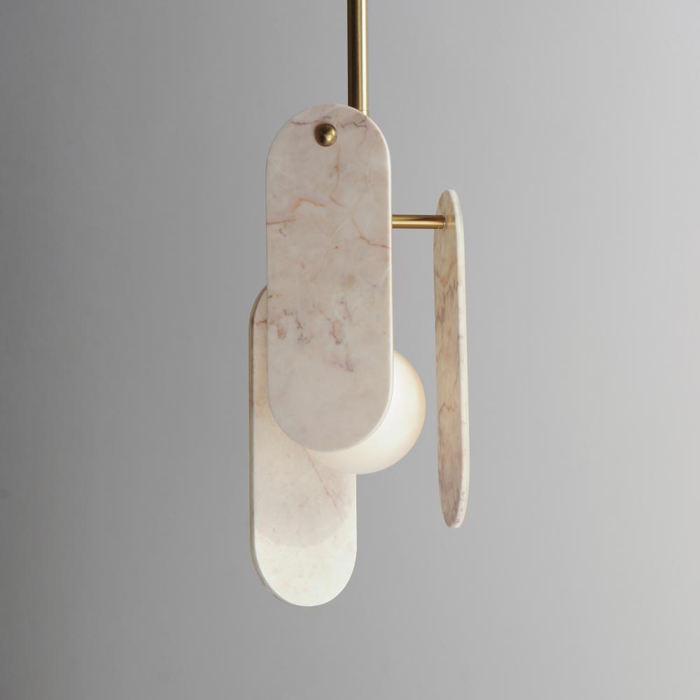 Studio M MEGALITH - STONE SM24812RJNAB Pendant - Natural Aged Brass