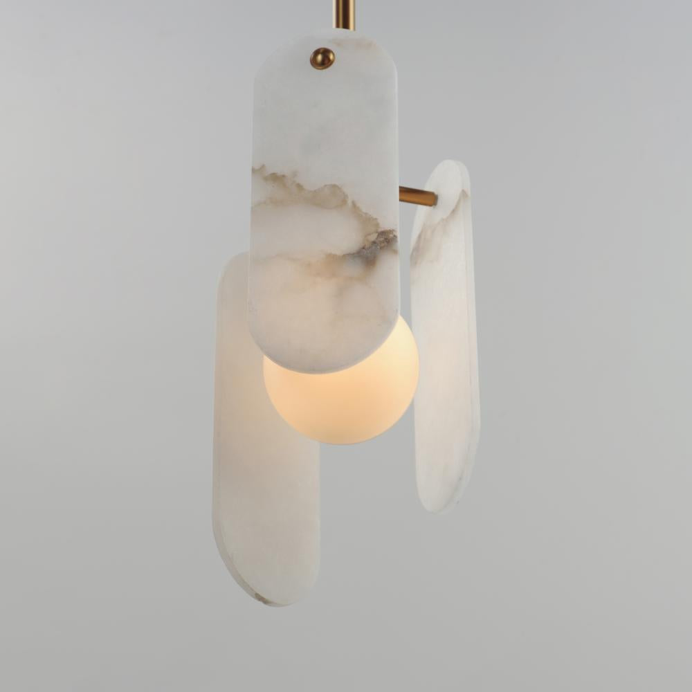 Studio M MEGALITH - STONE SM24812WANAB Pendant - Natural Aged Brass