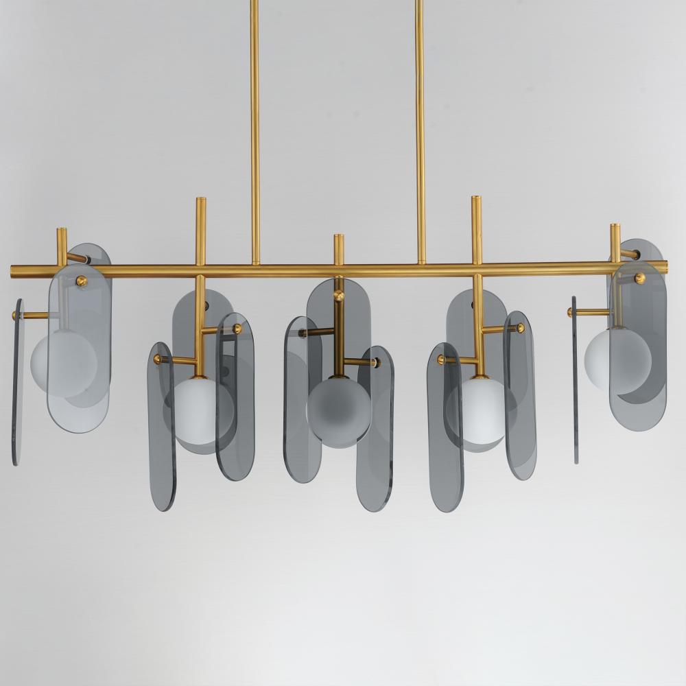 Studio M MEGALITH - GLASS SM24825MSKNAB Pendant - Natural Aged Brass
